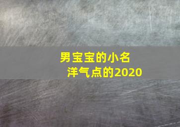 男宝宝的小名 洋气点的2020